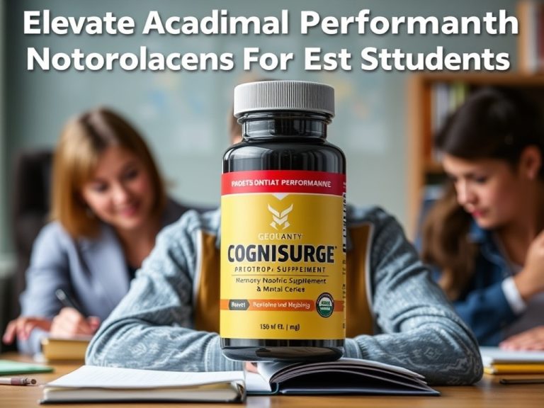 Elevate Academic Performance with Cognisurge Nootropic Supplement For Students: Boost Memory, Focus, and Mental Clarity Naturally