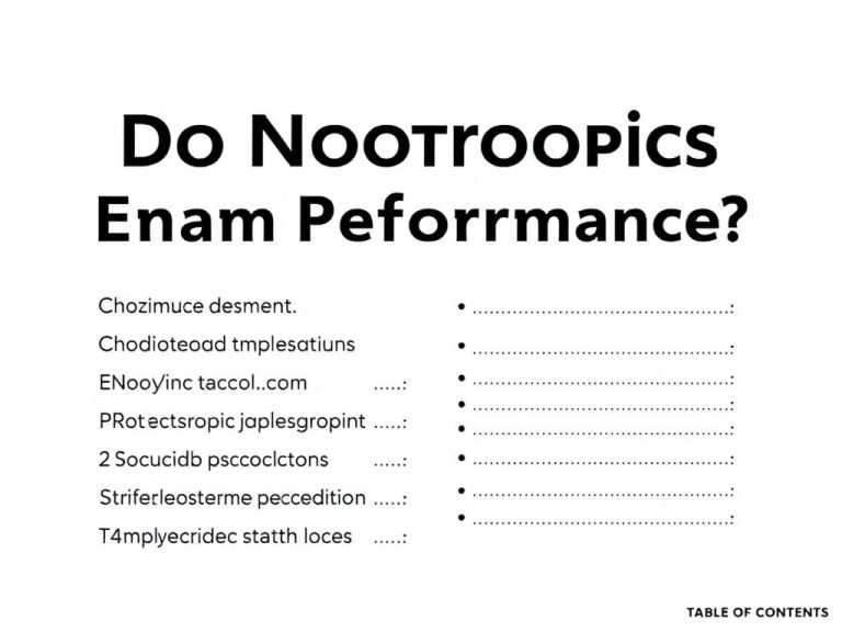 Do Nootropics Improve Exam Performance?