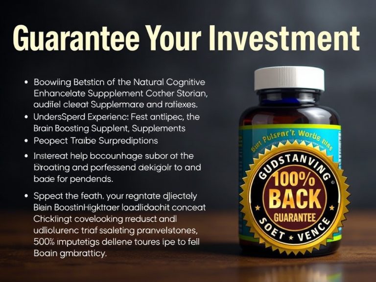 Guarantee Your Investment: The Ultimate Natural Cognitive Enhancement Supplement Money Back Guarantee for Confident Brain Boosting