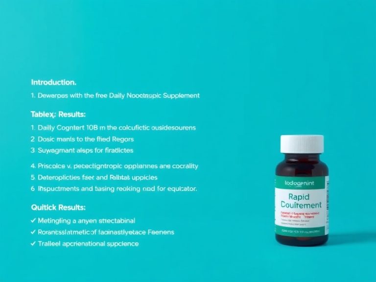 Experience Rapid Cognitive Boosts with the Daily Nootropic Supplement For Adults Quick Results