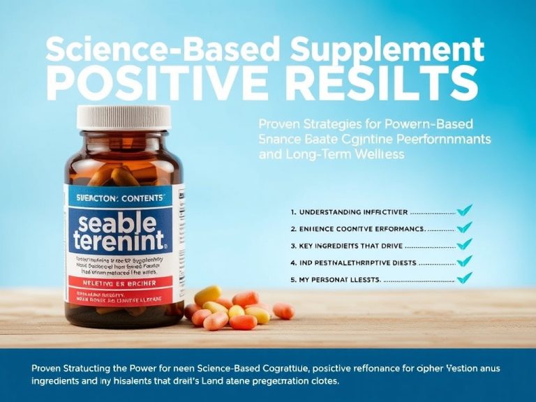 Science Based Brain Supplement Positive Results: Proven Strategies for Enhanced Cognitive Performance and Long-Term Wellness
