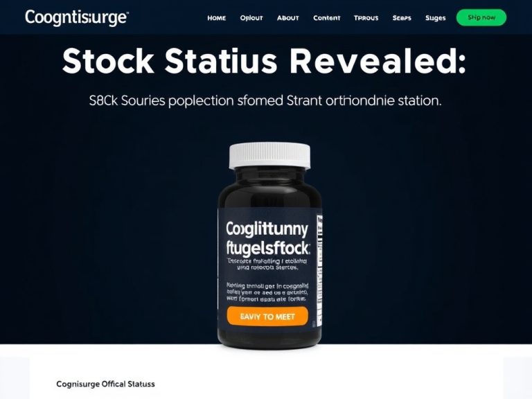 Cognisurge Official Site Stock Status Revealed: Secure Your Cognitive Boost Before It’s Gone
