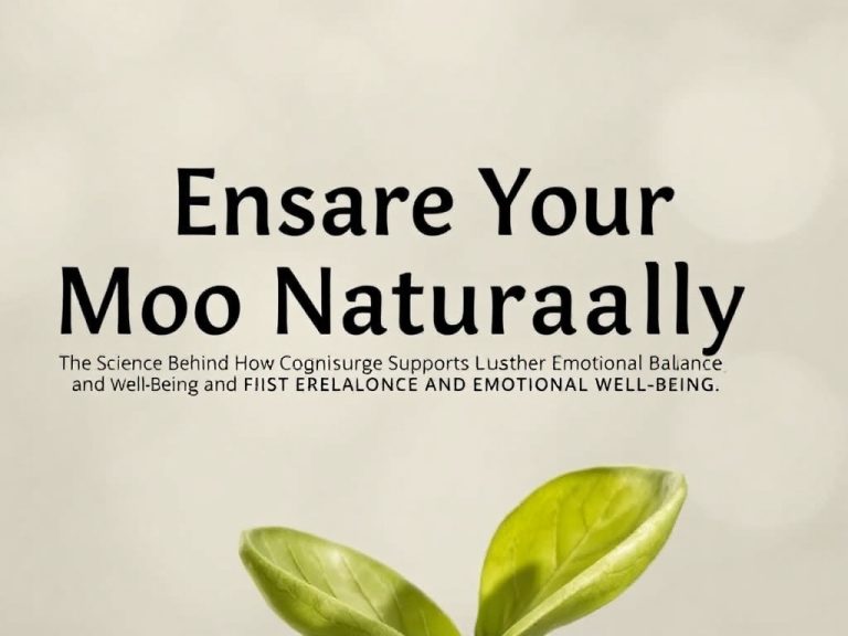 Enhance Your Mood Naturally: The Science Behind How Cognisurge Supports Emotional Balance and Well-Being