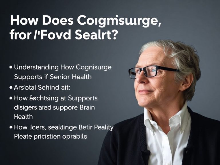 How Does Cognisurge Work For Seniors to Support Brain Health and Restore Mental Vitality
